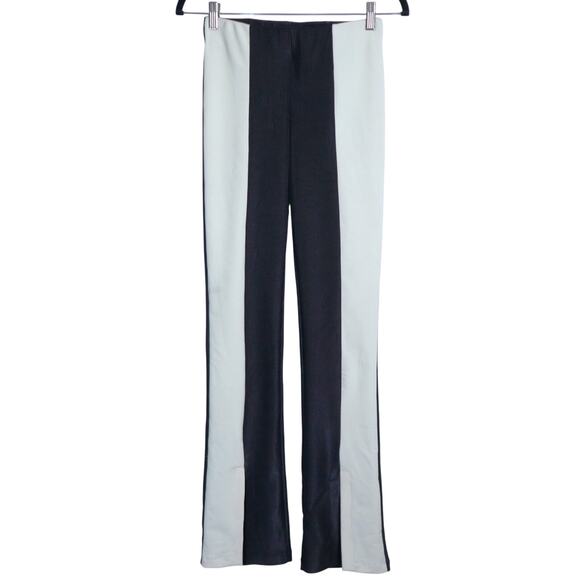 FP MOVEMENT + ONZIE Mini Bell Pants Black Ivory High Rise Ribbed Women's S/M - Picture 2 of 10